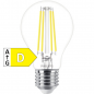 Preview: PHILIPS MasterValue LEDbulb A60, 230V/5,9W(=60W), 806lm, E27, 927, 2700°K, klar, FIL, DIM