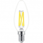 Preview: PHILIPS Classic LEDcandle DT B35, 230V/3,4W(=40W), E14, klar, FIL, 470lm, DIM