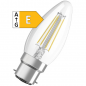 Preview: OSRAM PARATHOM CLASSIC B40, LED Kerzenlampe FIL klar, 230V/4W(=40W), 827, B22d, NONDIM