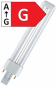 Preview: OSRAM Dulux S, Kompaktleuchtstofflampe, 9W/865 daylight, G23, 2pin