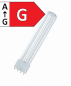 Preview: OSRAM Dulux L 4pin, 55W/827 Kompaktleuchtstofflampe, 2G11, warmweiss extra