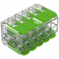 Preview: WAGO Verbindungsklemme Green Range 10L 0,2…4mm², mit Hebel, grün, transparent