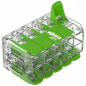 Preview: WAGO Verbindungsklemme Green Range 10L 0,2…4mm², mit Hebel, grün, transparent