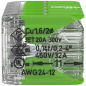 Preview: WAGO Verbindungsklemme Green Range 10L 0,2…4mm², mit Hebel, grün, transparent