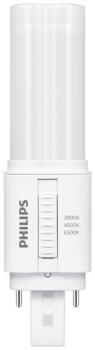PHILIPS LED-Lampe CorePro, G24d, 6,9W, 980lm, 830/840/865 schaltbar, opal, Ø35×142mm