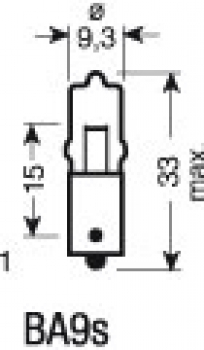 OSRAM 64115, 12V/20W, BA9s, Halogenminiaturlampe