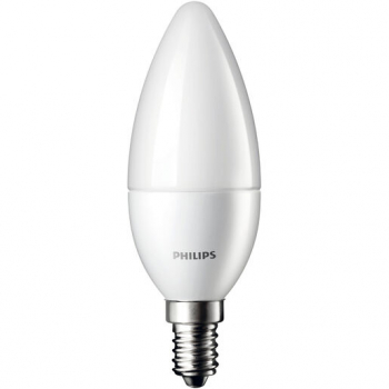 PHILIPS CorePro LEDcandle, Kerzenlampe B38,  220-240V/7W(=60W), E14, 6500°K, 806lm, matt, NONDIM