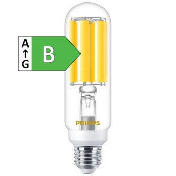 LED-Lampe PHILIPS Master, 230V/28,5W, E27, 2700K, 5400lm, klar, Ø47×194mm