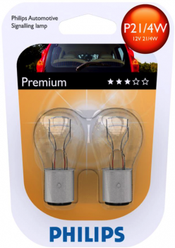 Bremslichtlampen PHILIPS 12594 B2 Premium - 12V/P21/4W - 2er-Blister