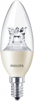 PHILIPS MASTER LEDcandle klar, 230V/6W(=40W), E14, 827, B38, DIMTONE