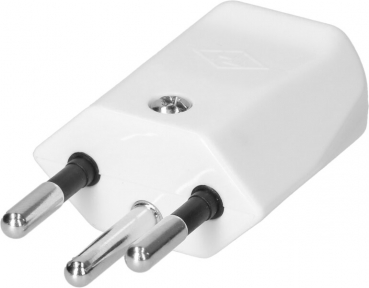 Stecker Typ 12 MAX HAURI TH, schlagfest, Kontakte rund, für Kabel Ø 5,5…8,5 mm, weiss