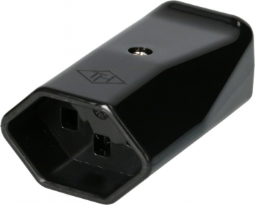 Kupplungssteckdose Typ 23 MAX HAURI TH, schlagfest, Einführung horizontal, für Kabel Ø 7…10.5 mm, schwarz