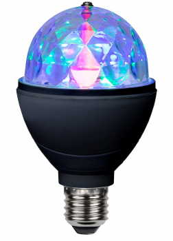 LED Leuchtmittel E27 Disco, 230V/3W - der kleine "Instant-Disco-Ball"...
