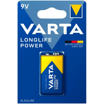 VARTA Alkalibatterie Longlife Power, 9V, 6LR61 - Blister à 1 Stück