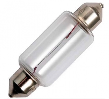 Soffitenlampe 6V/18W, 15x44mm, klar, S8.5