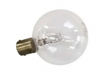 Globelampe 50mm, 120V/100W, 50x72mm, Ba15s, klar