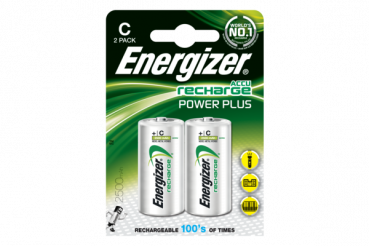 ENERGIZER RECHARGE POWER PLUS D, 1,2V, 2500mAh (HR20) NiMH-Akku, 2er-Blister