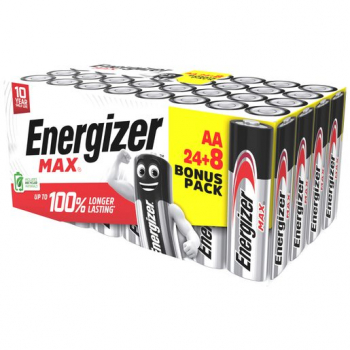 ENERGIZER MAX Micro AA/LR6, Alkalibatterien, 1,5V, Box 24+8=32 Stück