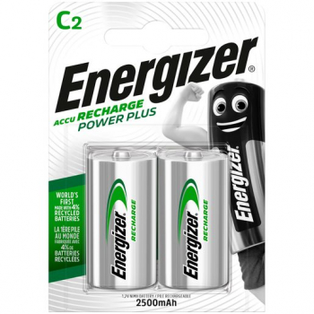 ENERGIZER RECHARGE POWER PLUS C, 1,2V, 2500mAh (HR14) NiMH-Akku, 2er-Blister