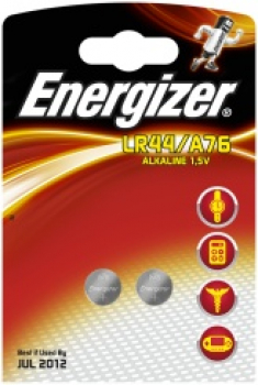 ENERGIZER A76 LR44 Lithium, 2er-Blister, Alkaline Knopfzelle