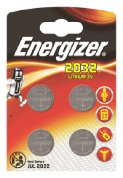 ENERGIZER CR2032, 3V Lithium-Knopfzelle - 4ER-PACK