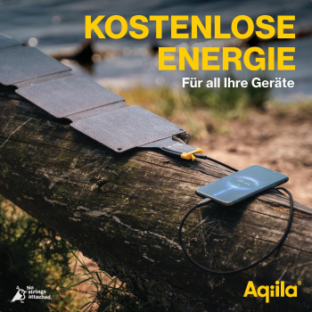 Aqiila Solar Charger Sunbird P21 Grey 21W, Solarpanel mit USB-C-Anschluss