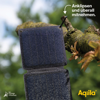 Aqiila Solar Charger Sunbird P21 Grey 21W, Solarpanel mit USB-C-Anschluss