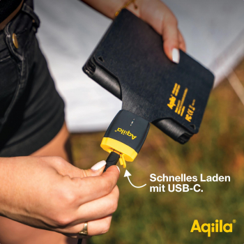 Aqiila Solar Charger Sunbird P21 Grey 21W, Solarpanel mit USB-C-Anschluss