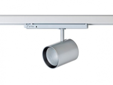 LIVAL LIVA LED Stromschienenstrahler GA-016 Bingo, 35W, 930, 2700lm, 36°, silber