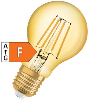 OSRAM Vintage 1906 CLASSIC A GOLD FIL, 240V/4,5W(=40W), 410lm, 825, NONDIM