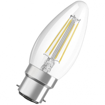 OSRAM PARATHOM CLASSIC B40, LED Kerzenlampe FIL klar, 230V/4W(=40W), 827, B22d, NONDIM