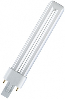 OSRAM Dulux S, Kompaktleuchtstofflampe, 11W/827 warm white extra, G23, 2pin
