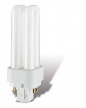 OSRAM Dulux D/E Kompaktleuchtstofflampe, 10W/827, 4p, G24q-1
