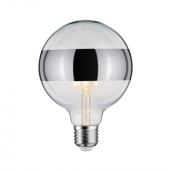 PAULMANN LED Globe 125 Ringspiegel SILBER, 230V/5W(=43W), E27, 2700K, DIM