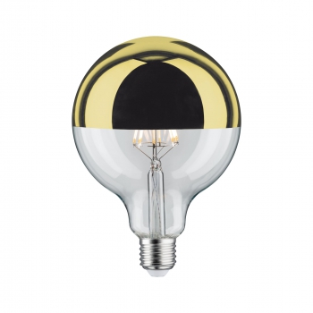 PAULMANN LED Globe 125 Kopfspiegel gold, 230V/5W(=43W), E27, 2700K, DIM