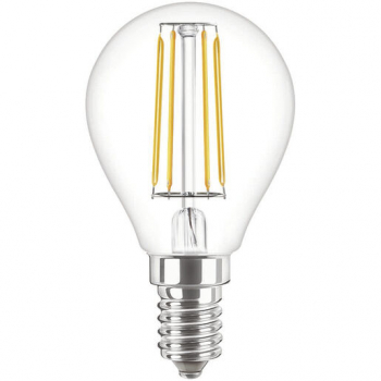 PHILIPS CorePro LEDluster, Zierlampe P45, 230V/4,3W(=40W), E14, klar, FIL, 470lm, NONDIM