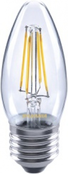 SYLVANIA ToLEDo Retro Candle, LED Kerzenlampe, 230V/4W, E27, 827, 420lm, KLAR, NONDIM