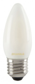 SYLVANIA ToLEDo Retro Candle, LED Kerzenlampe, 230V/4W, E27, 827, 400lm, MATT, NONDIM