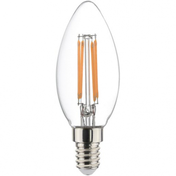 SYLVANIA ToLedO LED candle Kerzenlampe klar, 230V/4,5W(=40W), E14, 827, 470lm, DIM