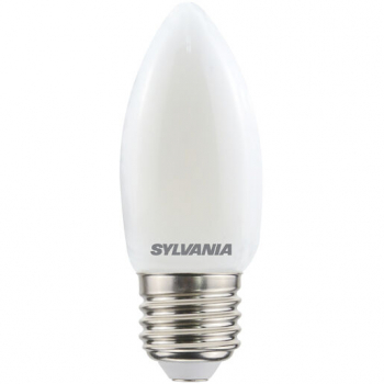 SYLVANIA ToLEDo Candle, LED Kerzenlampe, 230V/4,5W(=40W), E27, 827, 470lm, MATT, NONDIM