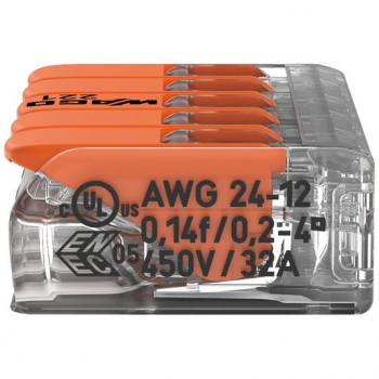 Preview: WAGO Dosenklemme COMPACT Serie 221 5L 0,2…4mm²