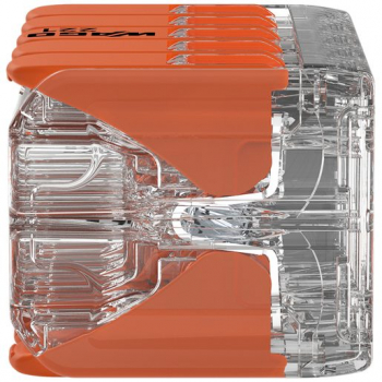 WAGO Verbindungsklemme 10L 0,14…4mm² mit Hebel, orange, transparent