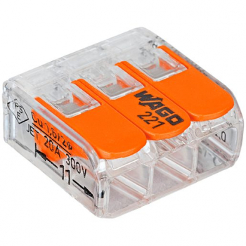 WAGO Dosenklemme COMPACT Serie 221 3L 0.2…4mm²