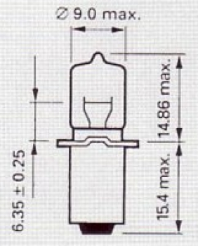 PHILIPS HPR54, 4,0V/0,5A, PX13.5s, Halogen miniatur lamp