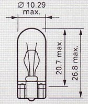 Glühlampe Glühbirne W5W W2.1x9.5d 12V 5W T10 weiß