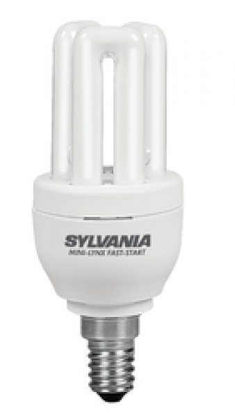 10x Lampe Sylvania Energiesparlampe E14 8 Watt Sparlampe Birne Leuchte Lynx Fast