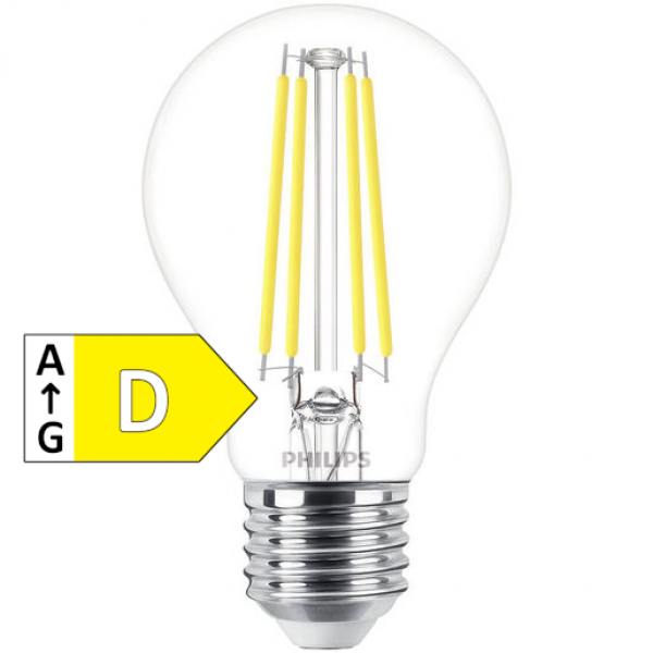 PHILIPS MasterValue LEDbulb A60, 230V/5,9W(=60W), 806lm, E27, 927, 2700°K, klar, FIL, DIM