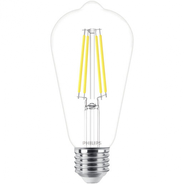 PHILIPS MASTER VALUE LEDbulb ST64, 230V/9W(=60W), 806lm, E27, 2700°K, klar, FIL, DIM