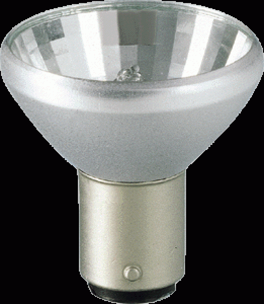 Aluminium Reflector 12V/20W, 32°, Ba15d, matt/frosted, GBF (= PHILIPS 6435FR GBF, 12V/20W, B15d, 32°, 400cd)