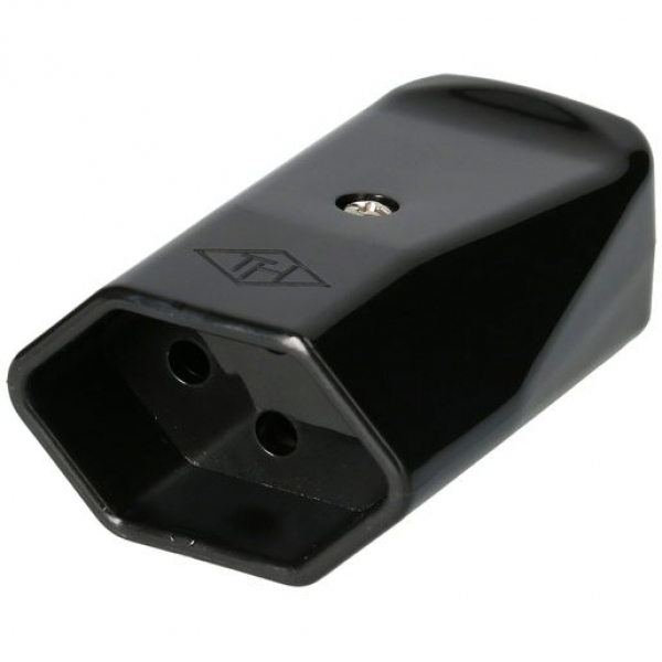 Kupplungssteckdose Typ 13 MAX HAURI TH, schlagfest, Kontakte rund, für Kabel Ø 6…8.5 mm, schwarz